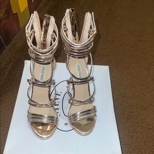 Steve Madden Metallic Gold Strappy Heels